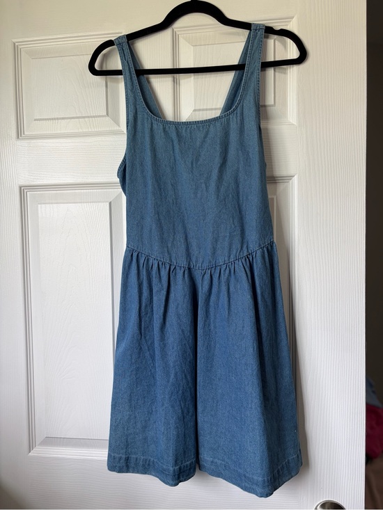 Dresses & Skirts - Denim Sleeveless Romper Dress - Blue